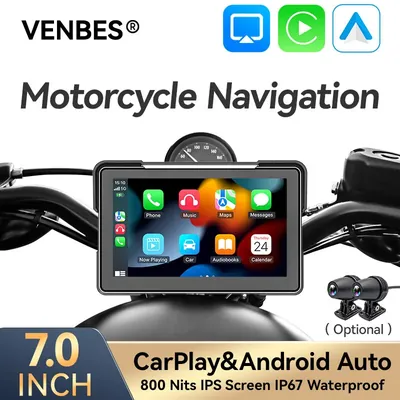Tela de Navegação Moto 7" IPS com Câmera Dupla IP67